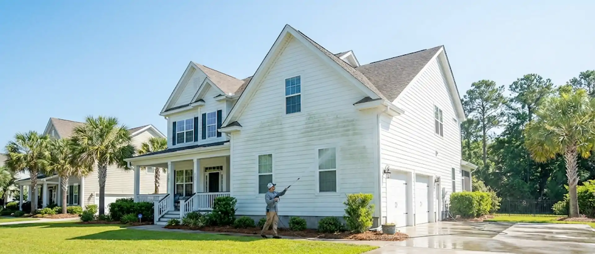 Mount Pleasant soft wash house cleaning service